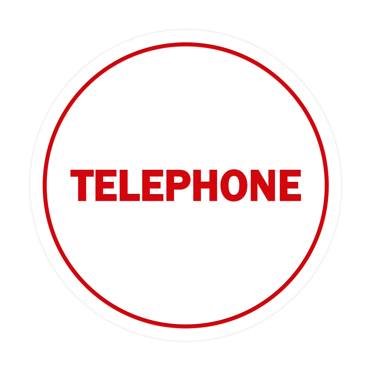 Signs ByLITA Circle Telephone Sign