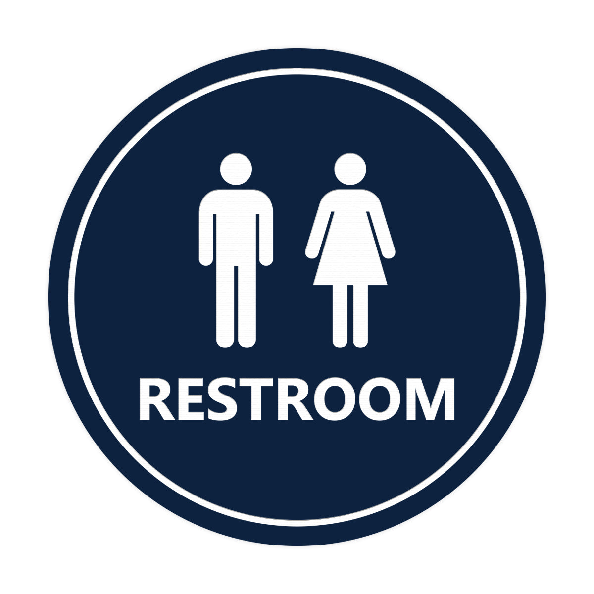 Signs ByLITA Circle Unisex Restroom Sign