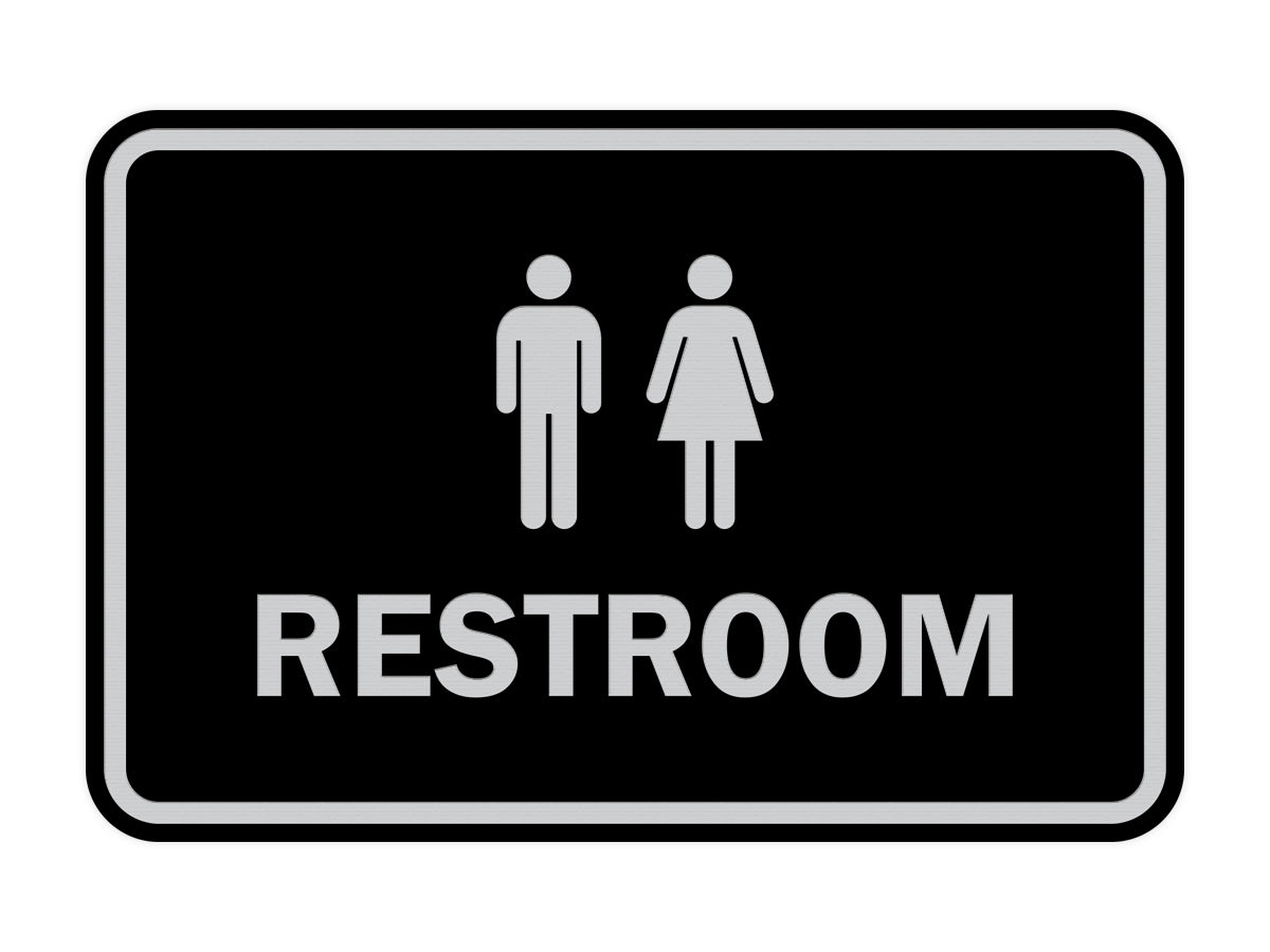 Signs ByLITA Classic Framed Unisex Restroom Sign
