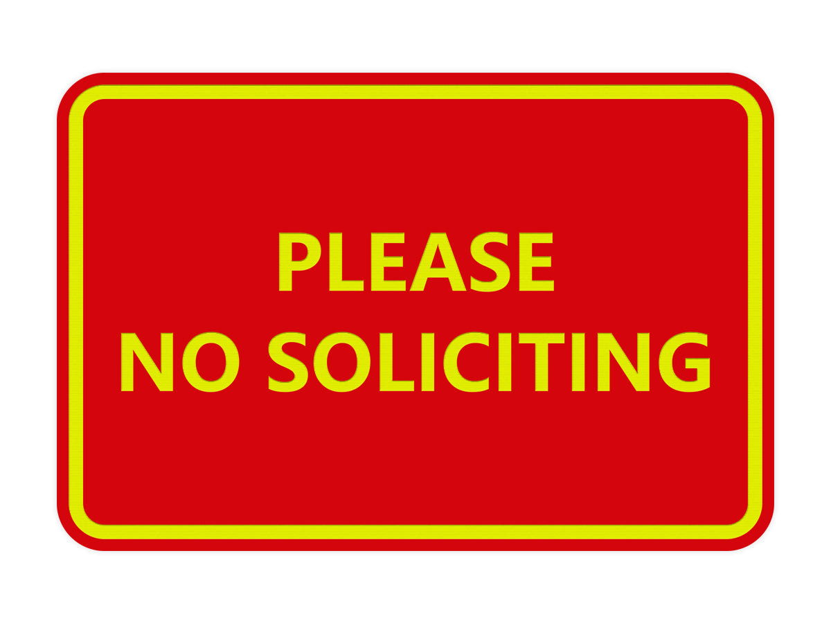 Signs ByLITA Classic Framed Please No Soliciting Sign