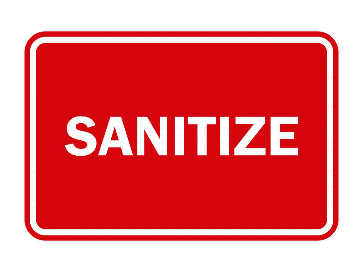 Signs ByLITA Classic Framed Sanitize Sign