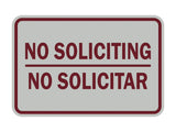 Signs ByLITA Classic Framed No Soliciting No Solicitar Sign