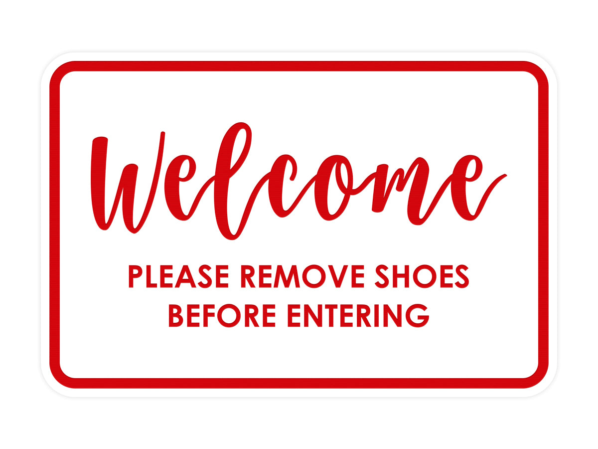 Signs ByLITA Classic Framed Welcome please remove shoes before entering