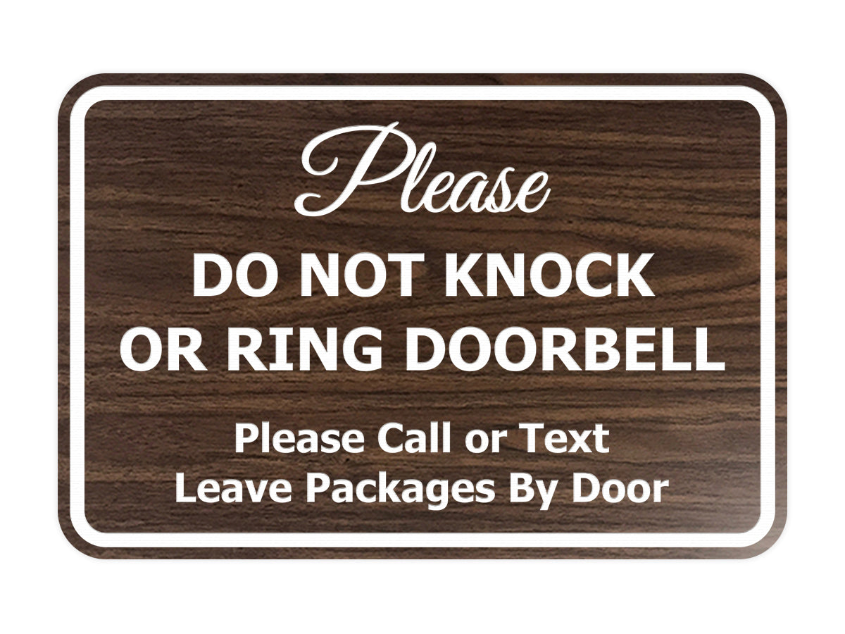 Signs ByLITA Classic Framed DO NOT KNOCK OR RING DOORBELL