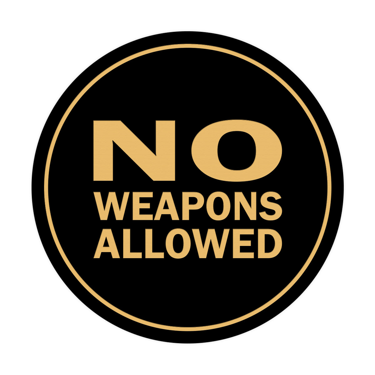 Signs ByLITA Circle No Weapons Allowed Sign