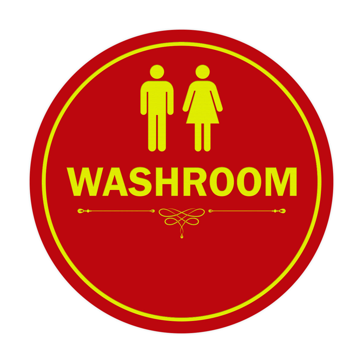 Signs ByLITA Circle Washroom Sign