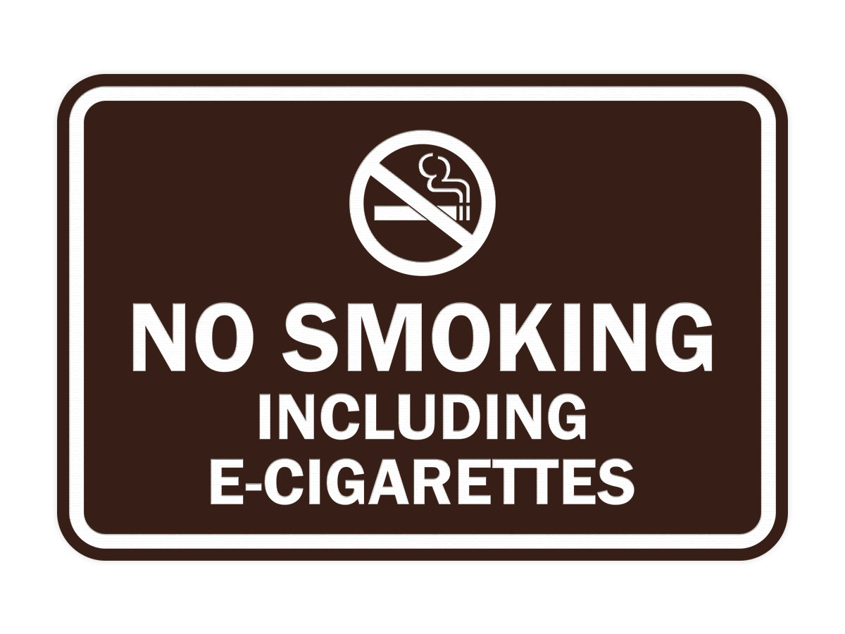 Signs ByLITA Classic Framed No Smoking Including E-Cigarettes Sign
