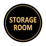Black Gold Signs ByLITA Circle Storage Room Sign
