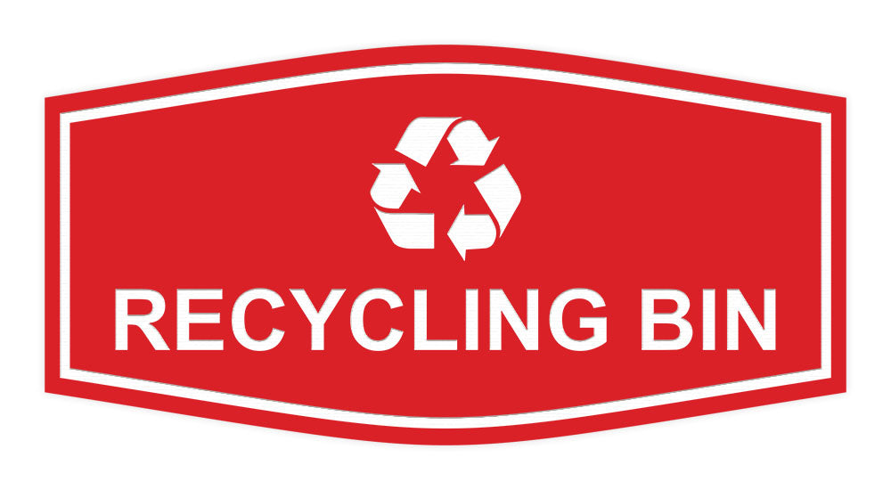 Fancy Recycling bin Wall or Door Sign