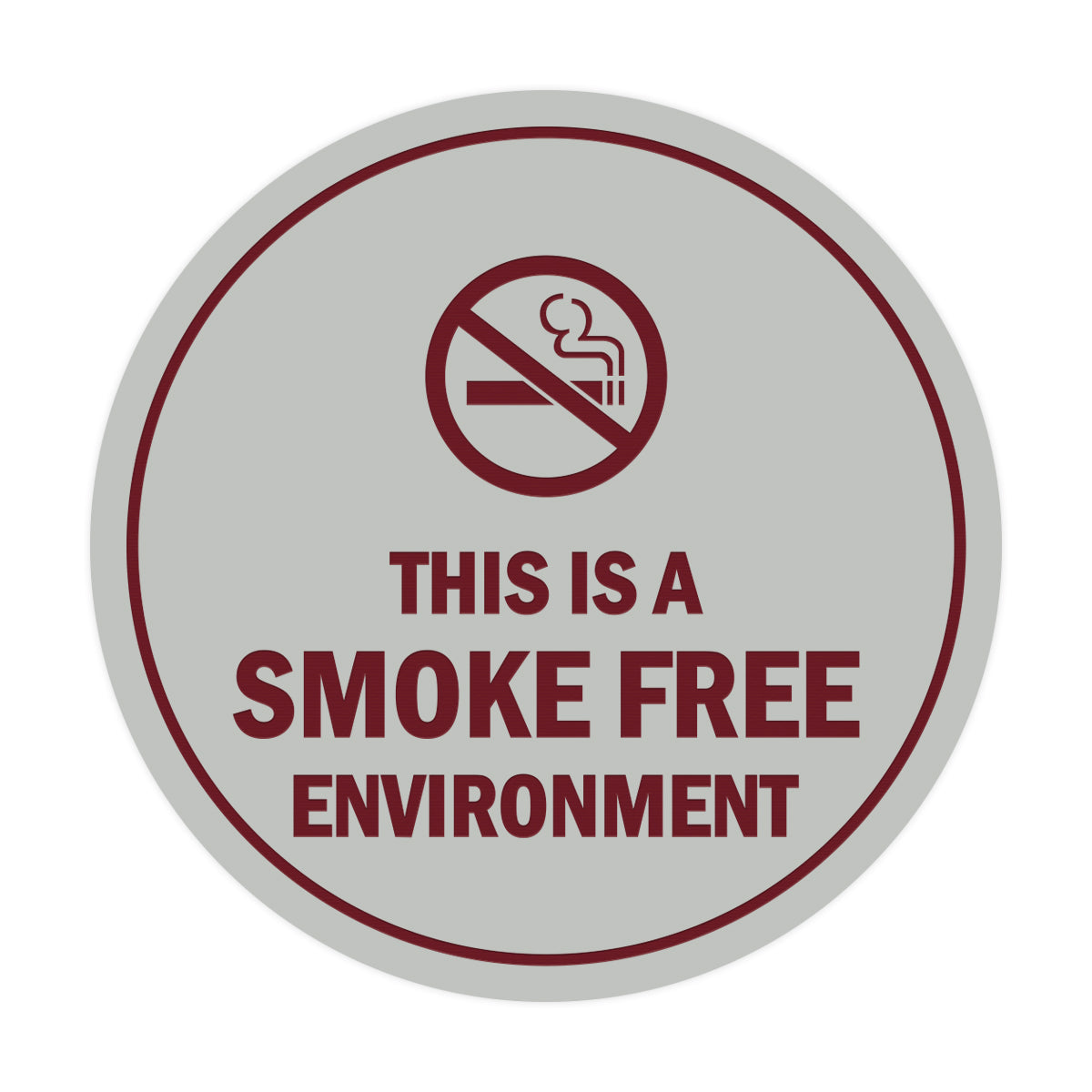 Signs ByLITA Circle This Is A Smoke Free Environment Sign