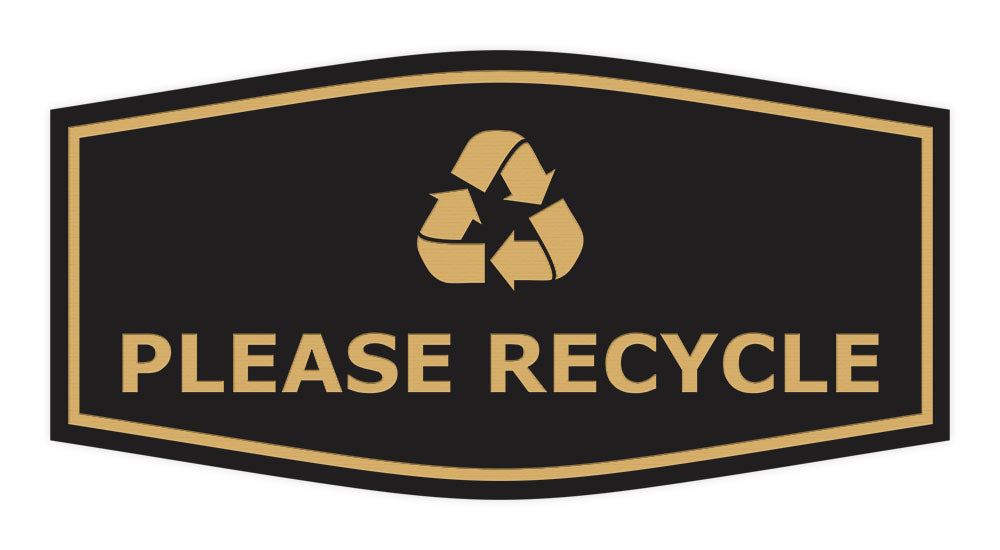 Fancy Please Recycle Wall or Door Sign