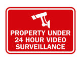 Signs ByLITA Classic Framed Property Under 24 hour video surveillance Sign