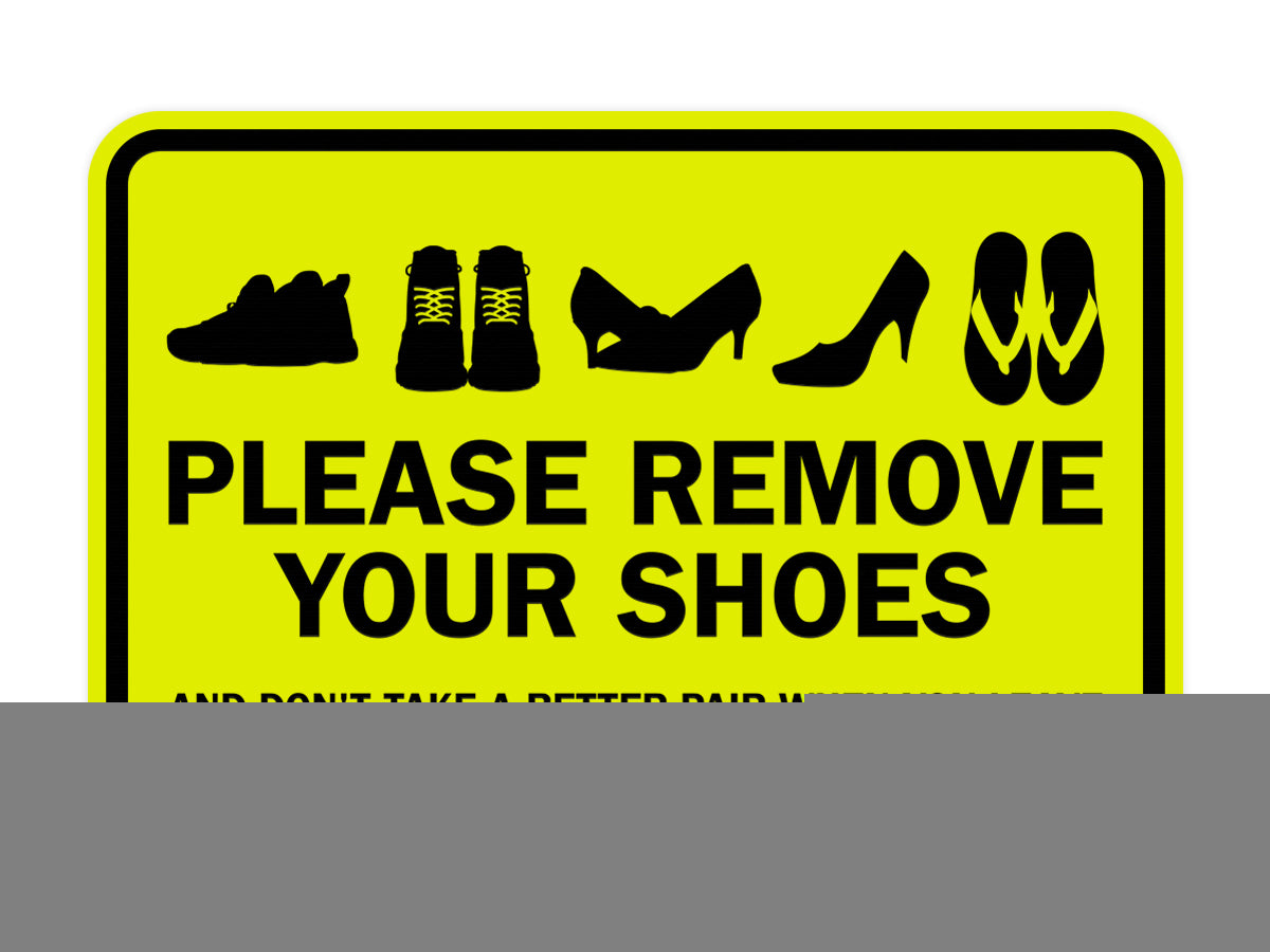 Signs ByLITA Classic Framed Please Remove Your Shoes Sign