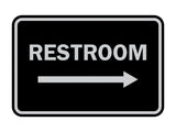 Signs ByLITA Classic Framed Restroom Directional Right Arrow