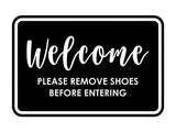 Signs ByLITA Classic Framed Welcome please remove shoes before entering