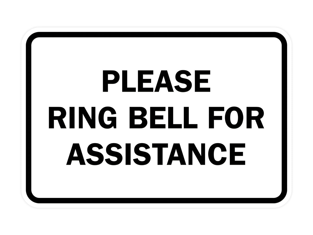 Signs ByLITA Classic Framed Please Ring Bell For Assistance Sign