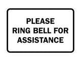 Signs ByLITA Classic Framed Please Ring Bell For Assistance Sign