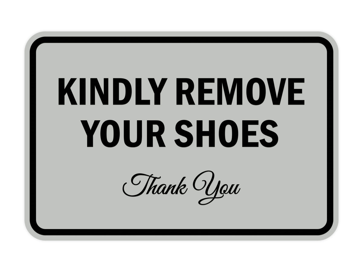 Signs ByLITA Classic Framed Kindly Remove Your Shoes