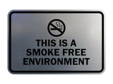 Signs ByLITA Classic Framed This Is A Smoke Free Environment Sign