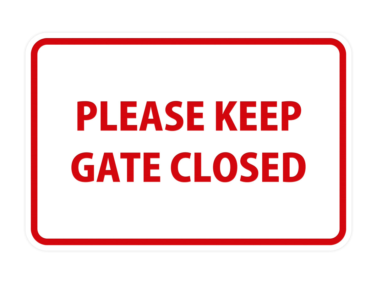 Signs ByLITA Classic Framed Please Keep Gate Closed