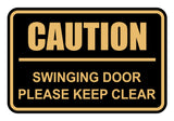 Signs ByLITA Classic Framed Caution Swinging Door Please Keep Clear Sign
