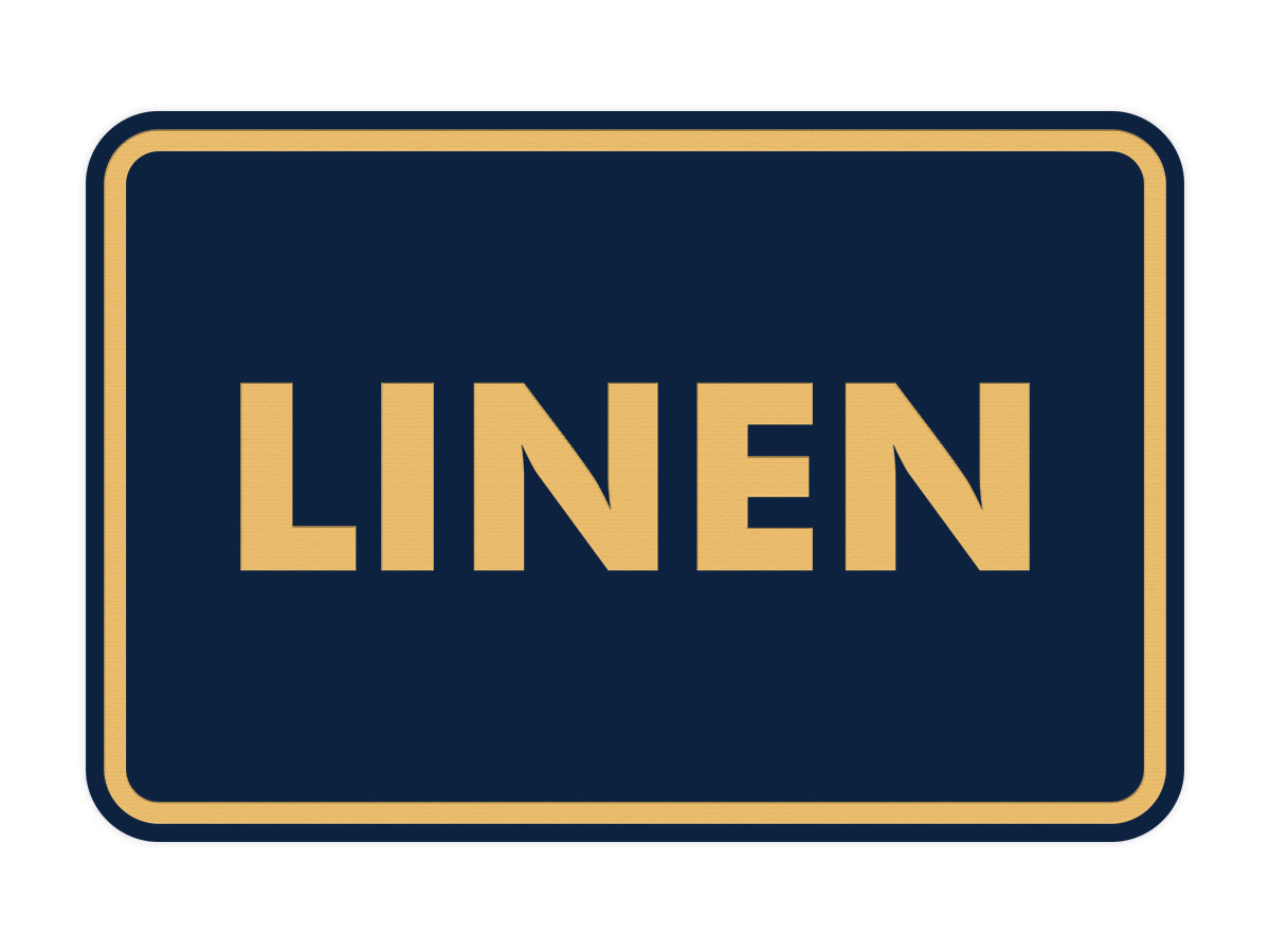 Signs ByLITA Classic Linen Sign with Adhesive Tape, Mounts On Any Surface, Weather Resistant, Indoor/Outdoor Use