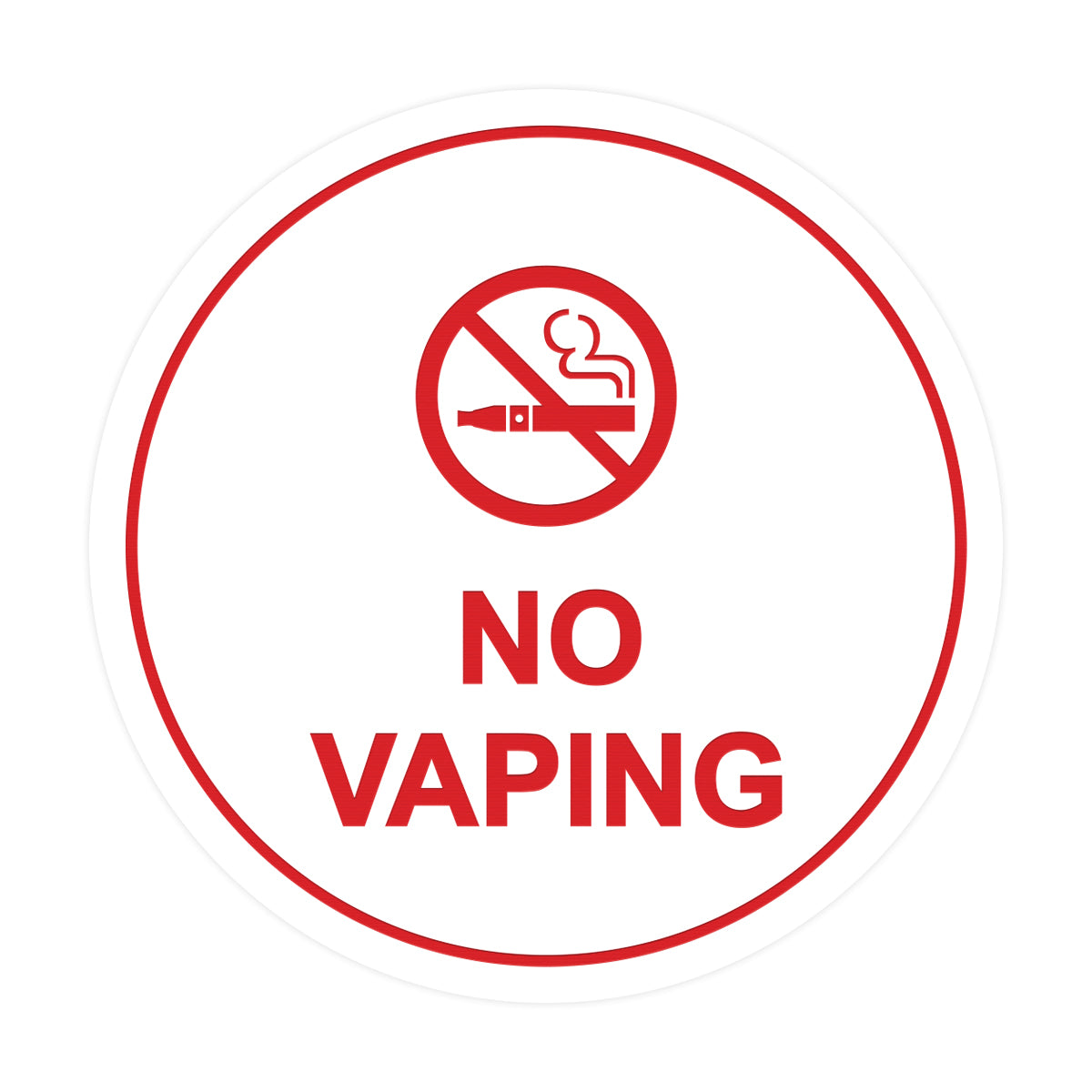 Signs ByLITA Circle No Vaping Sign