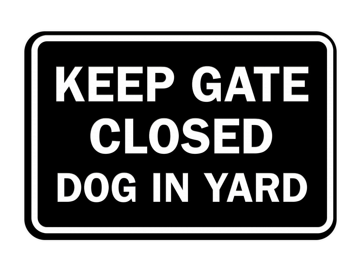 Signs ByLITA Classic Framed Keep Gate Closed Dog Sign