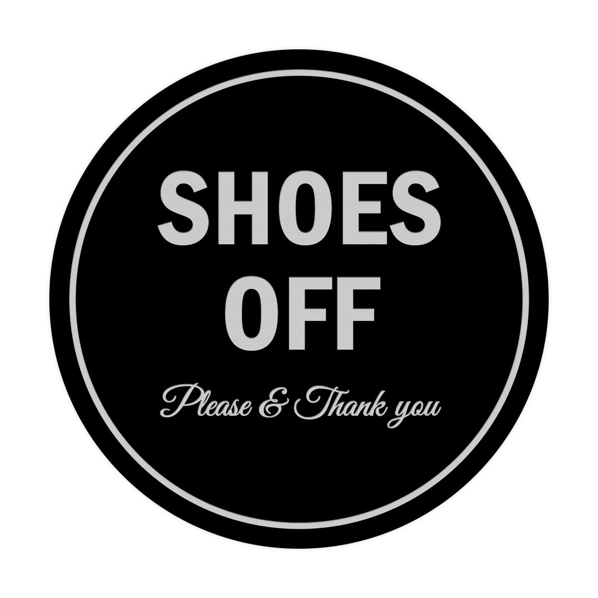 Signs ByLITA Circle Shoes off Please Thank you Sign