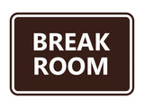 Signs ByLITA Classic Framed Break Room Sign