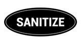 Oval Sanitize Sign