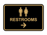 Signs ByLITA Classic Framed Restrooms Right Arrow Sign