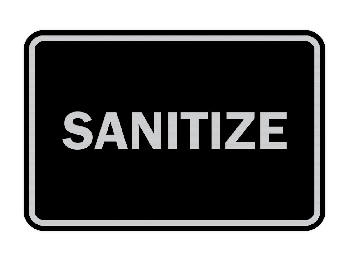 Signs ByLITA Classic Framed Sanitize Sign