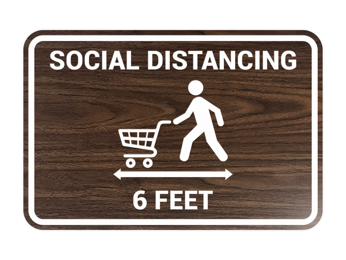 Signs ByLITA Classic Framed Social Distancing Sign