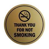 Signs ByLITA Circle Thank you for not smoking Sign with Adhesive Tape, Mounts On Any Surface, Weather Resistant, Indoor/Outdoor Use