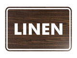 Signs ByLITA Classic Linen Sign with Adhesive Tape, Mounts On Any Surface, Weather Resistant, Indoor/Outdoor Use