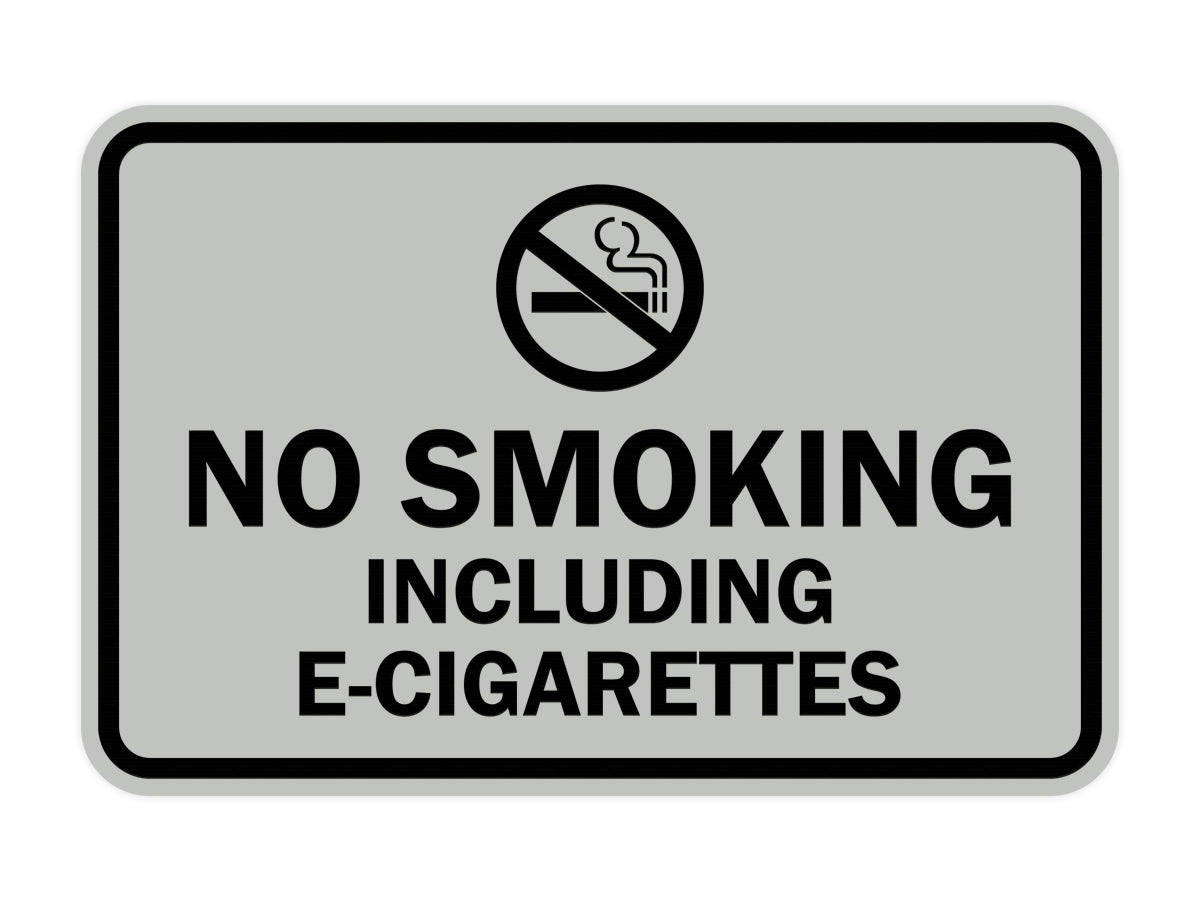 Signs ByLITA Classic Framed No Smoking Including E-Cigarettes Sign