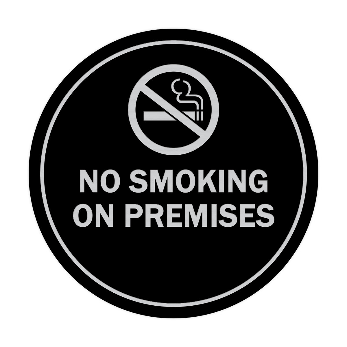 Signs ByLITA Circle No Smoking on Premises Sign