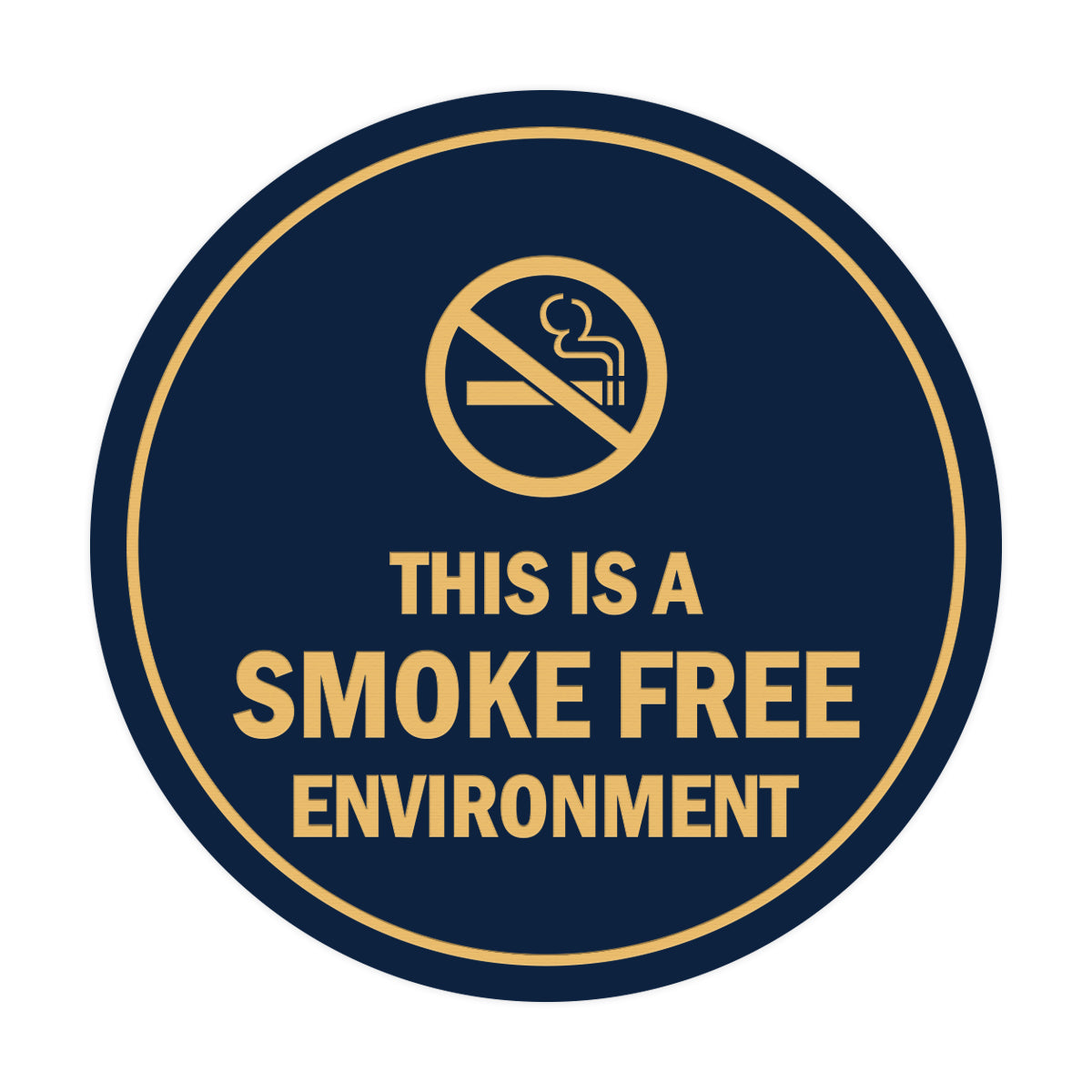 Signs ByLITA Circle This Is A Smoke Free Environment Sign
