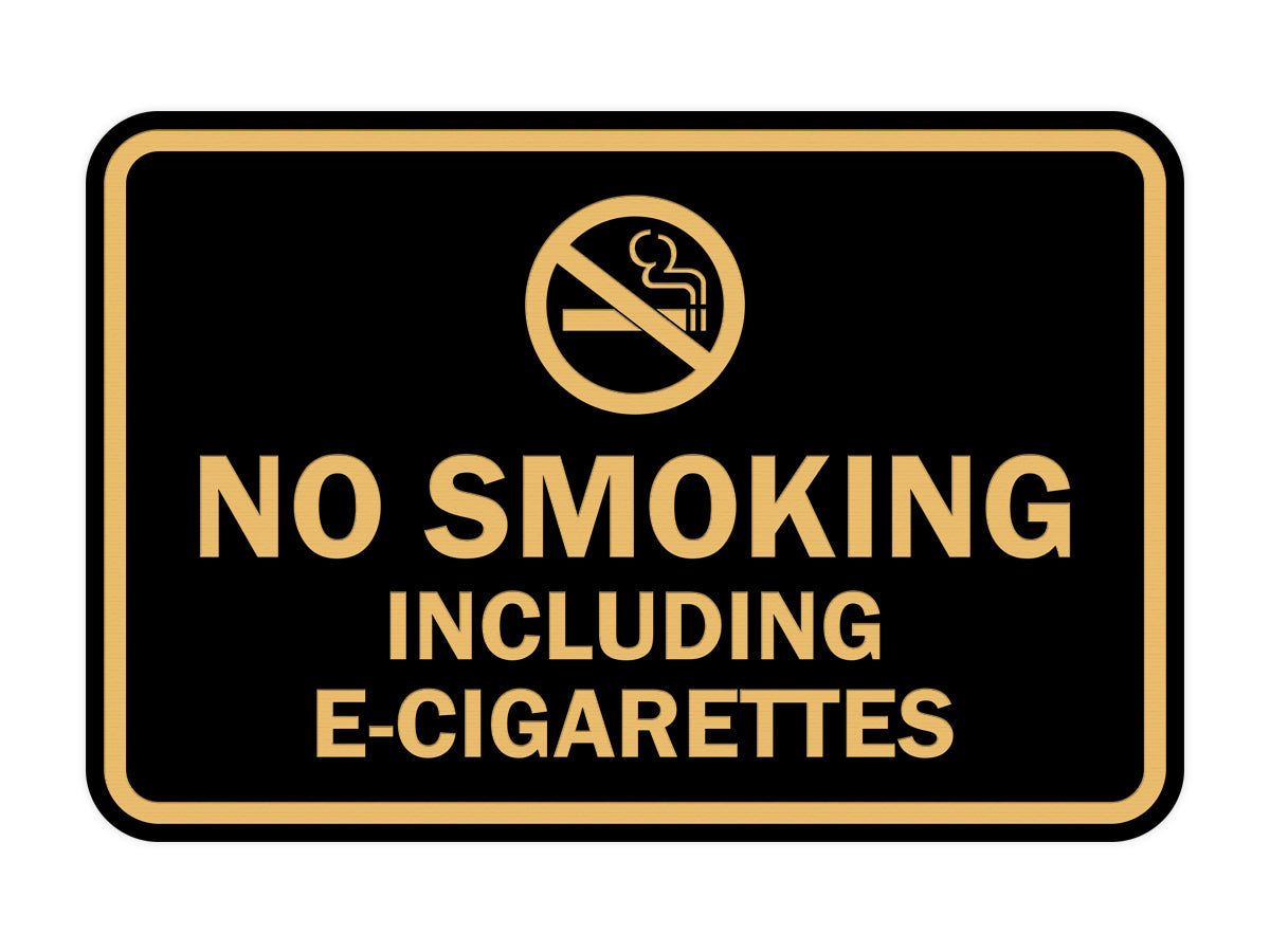 Signs ByLITA Classic Framed No Smoking Including E-Cigarettes Sign