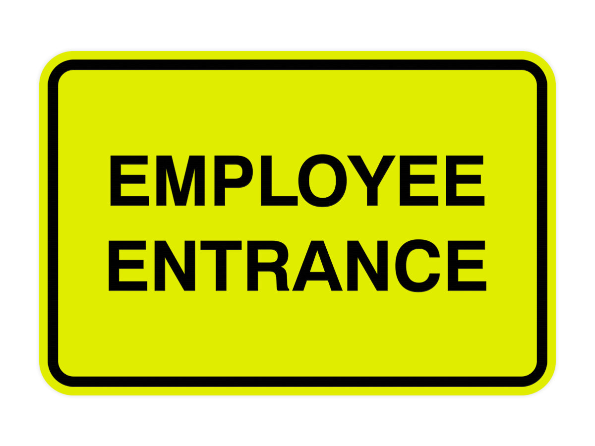 Signs ByLITA Classic Framed Employee Entrance Sign