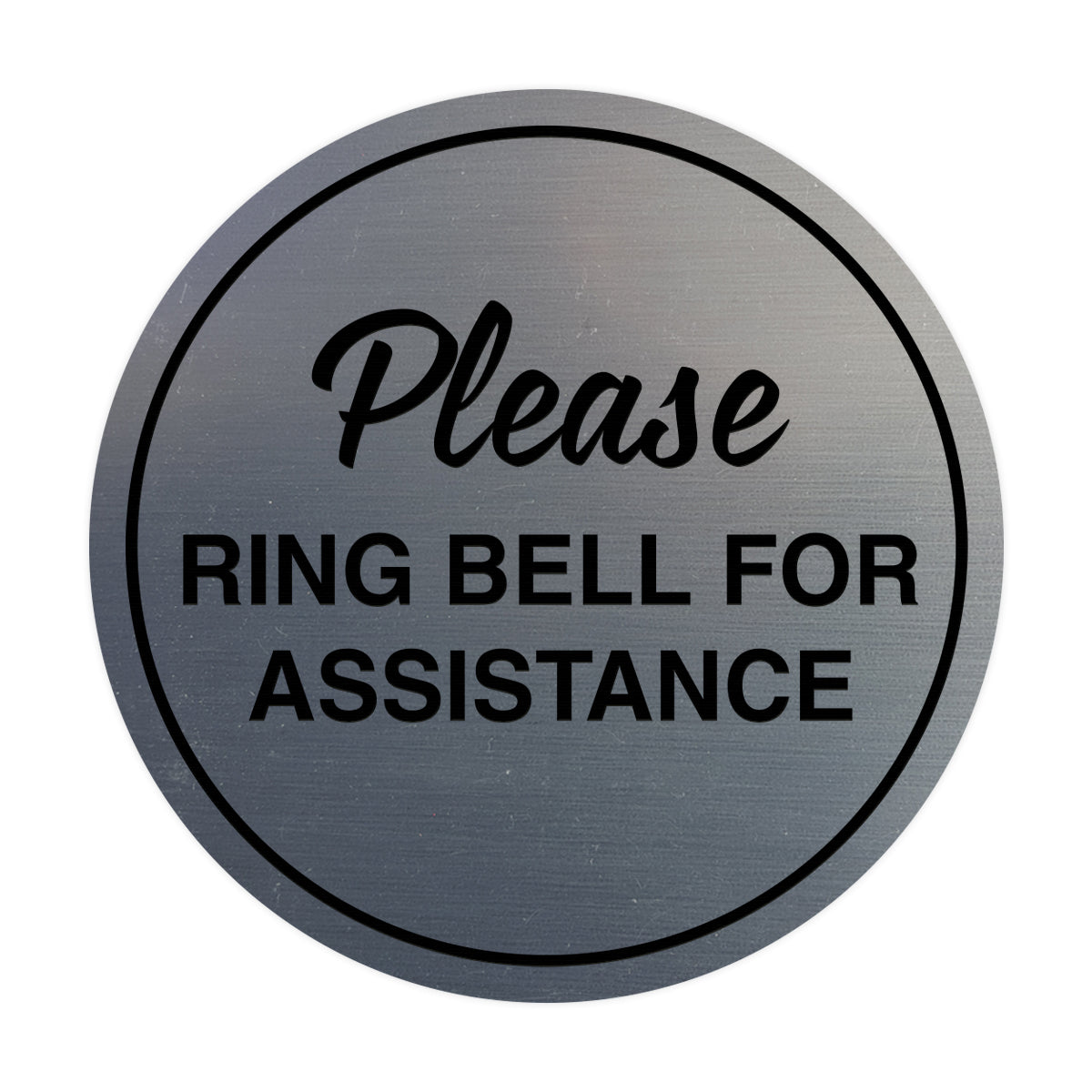 Signs ByLITA Circle Please Ring Bell For Assistance Sign