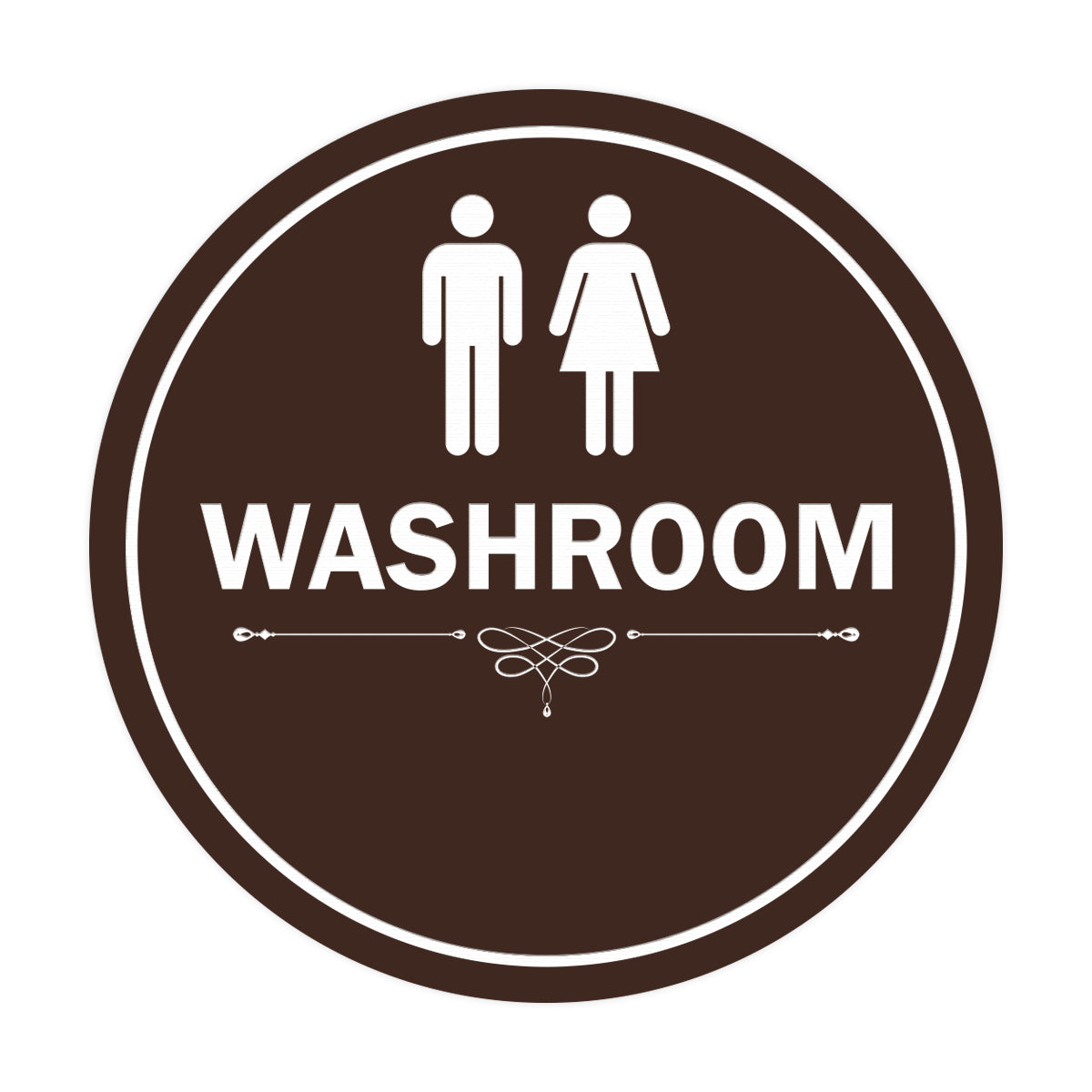 Signs ByLITA Circle Washroom Sign