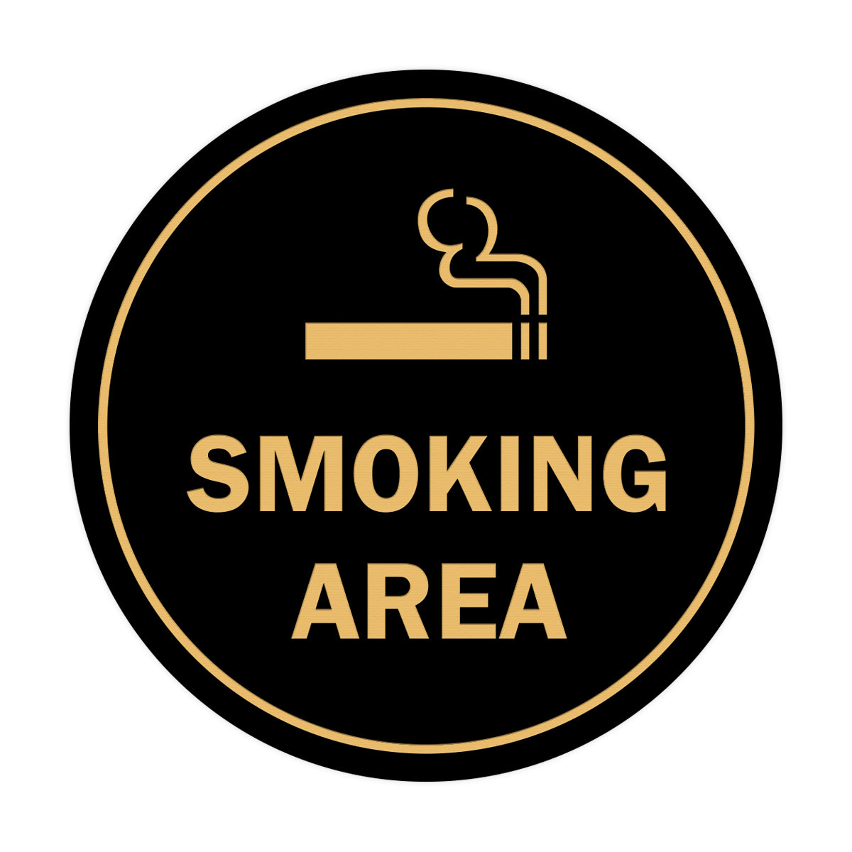 Signs ByLITA Circle Smoking Area Sign