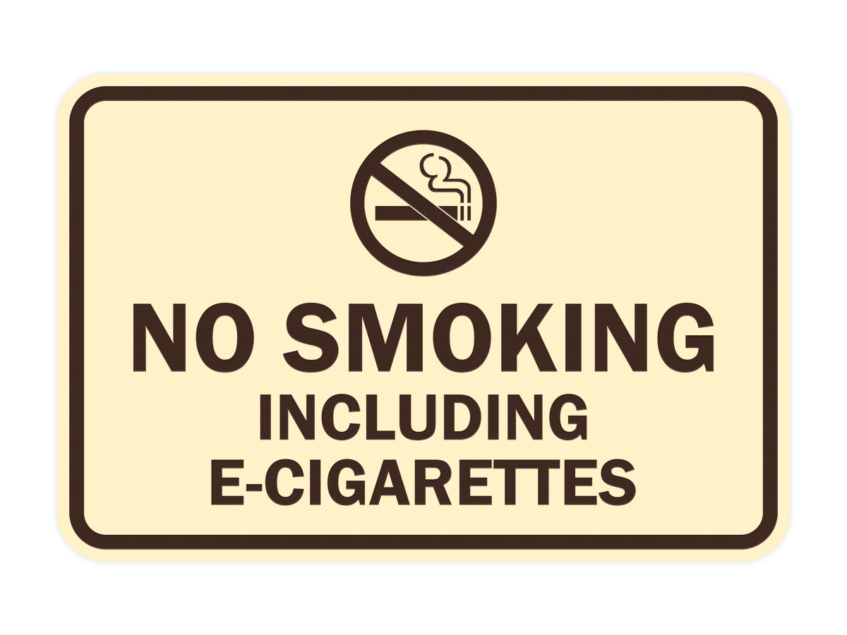 Signs ByLITA Classic Framed No Smoking Including E-Cigarettes Sign