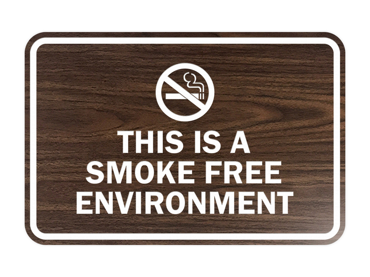 Signs ByLITA Classic Framed This Is A Smoke Free Environment Sign