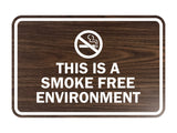 Signs ByLITA Classic Framed This Is A Smoke Free Environment Sign