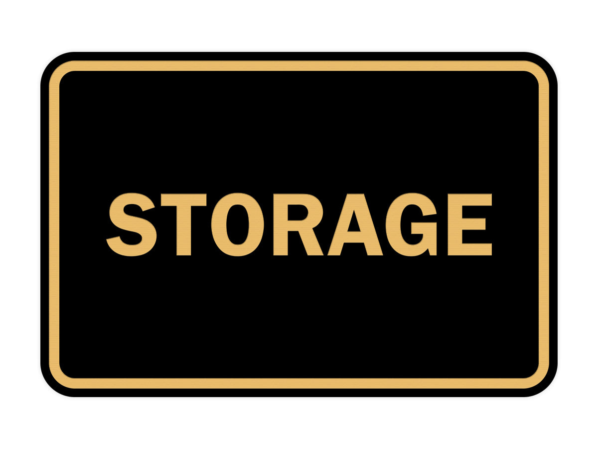 Black / Gold Signs ByLITA Classic Framed Storage Sign