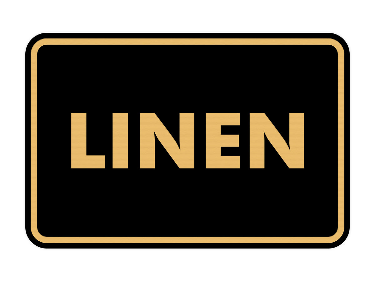 Signs ByLITA Classic Linen Sign with Adhesive Tape, Mounts On Any Surface, Weather Resistant, Indoor/Outdoor Use