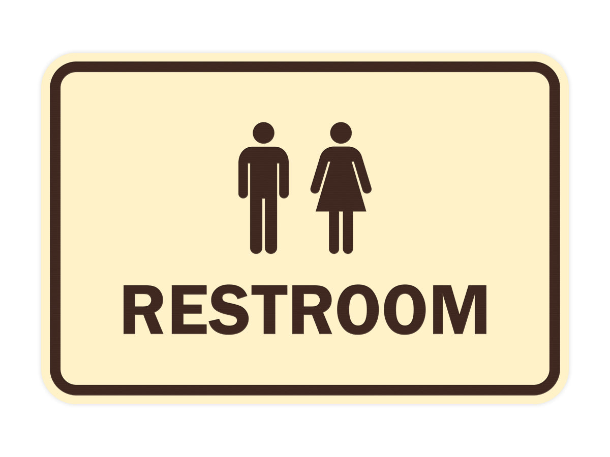 Signs ByLITA Classic Framed Unisex Restroom Sign